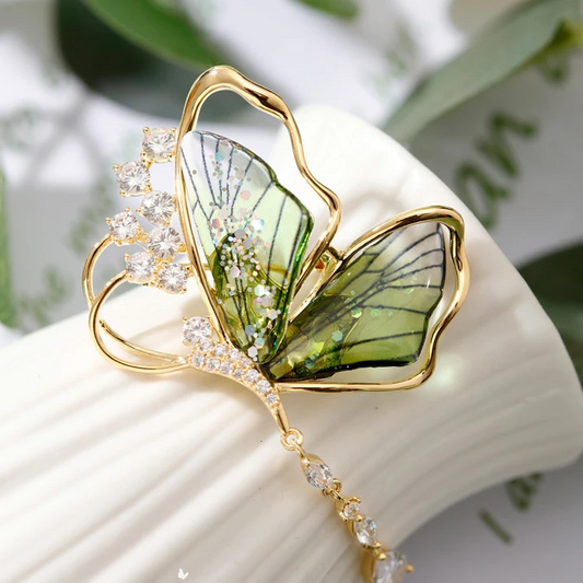 Luxury Crystal Butterfly Brooch