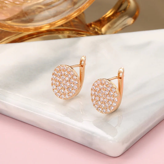 Full Paved Shiny Natural Zircon Drop Earrings