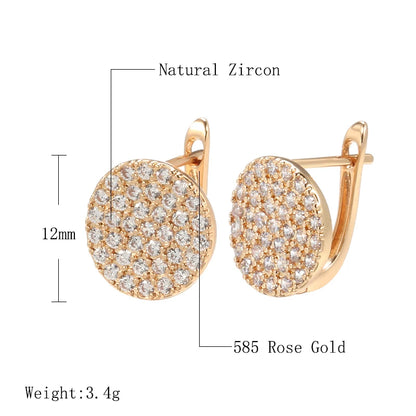 Full Paved Shiny Natural Zircon Drop Earrings