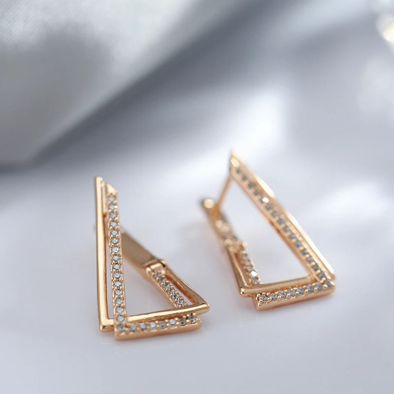 Triangle Geometry Rose Gold Earring