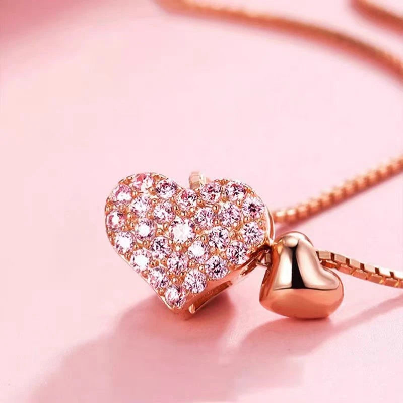 The Double Heart Sterling Silver Necklace