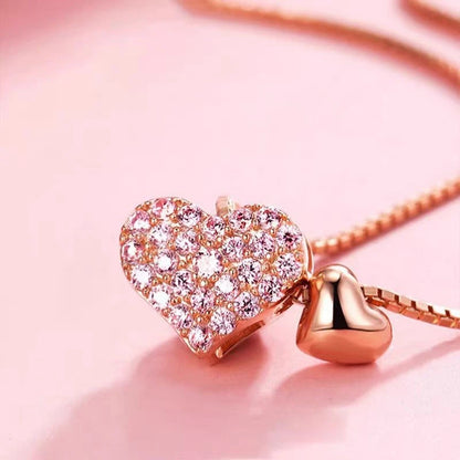 The Double Heart Sterling Silver Necklace