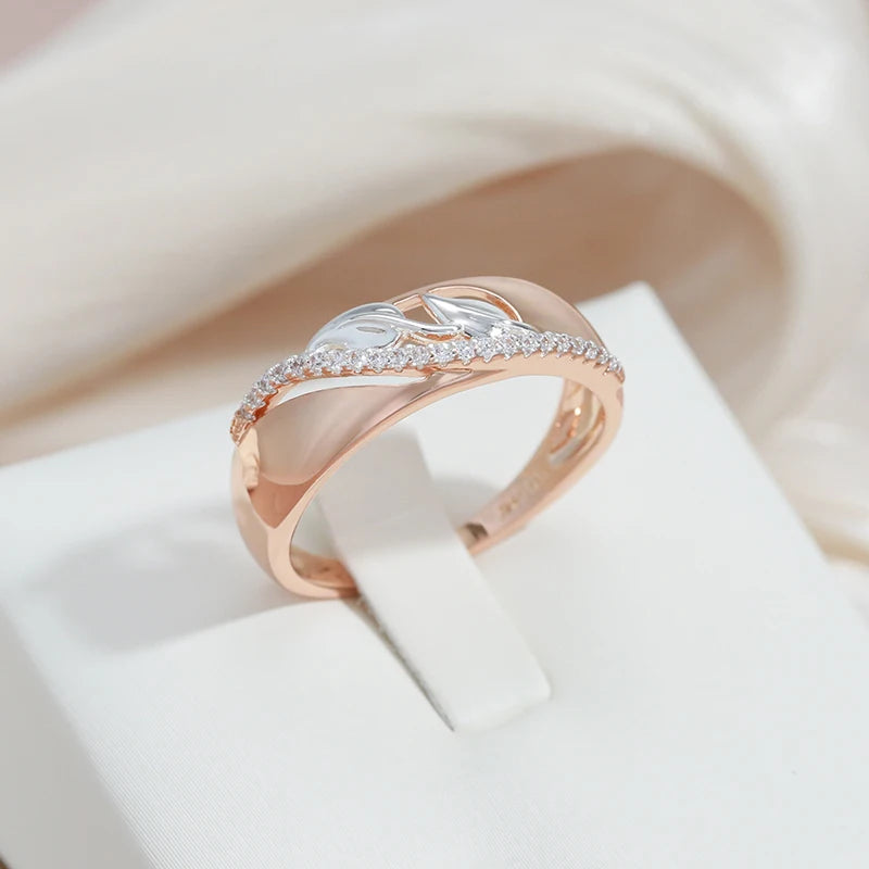 Rose Gold & Silver Dual-Colour Luxury Rings
