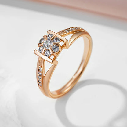 White Natural Zircon Rings