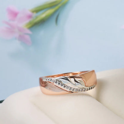 Rose Gold & Silver Dual-Colour Luxury Rings