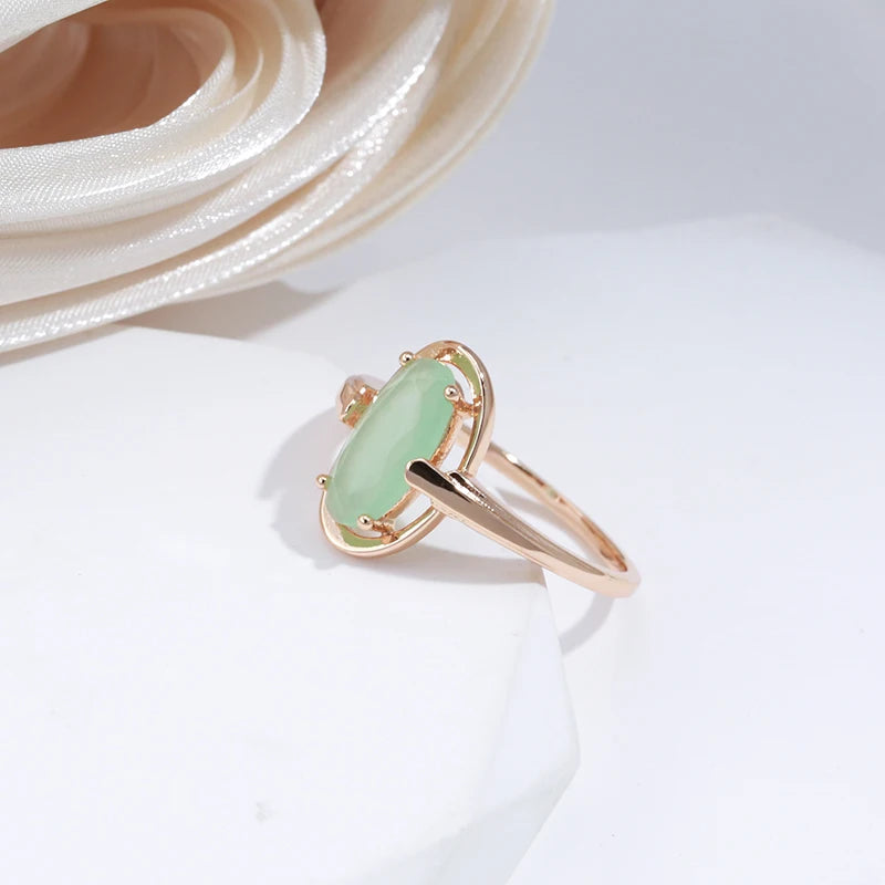 Emerald Natural Zircon Rings For Women