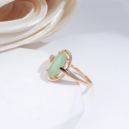 Emerald Natural Zircon Rings For Women