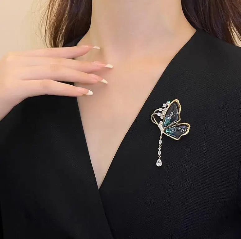 Luxury Crystal Butterfly Brooch
