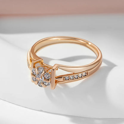 White Natural Zircon Rings