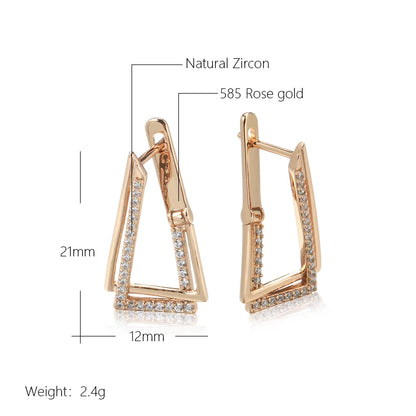 Triangle Geometry Rose Gold Earring