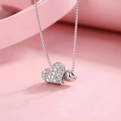 The Double Heart Sterling Silver Necklace