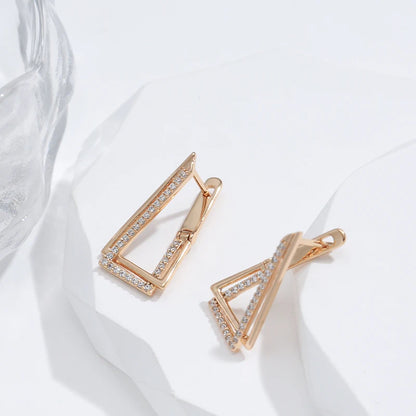Triangle Geometry Rose Gold Earring