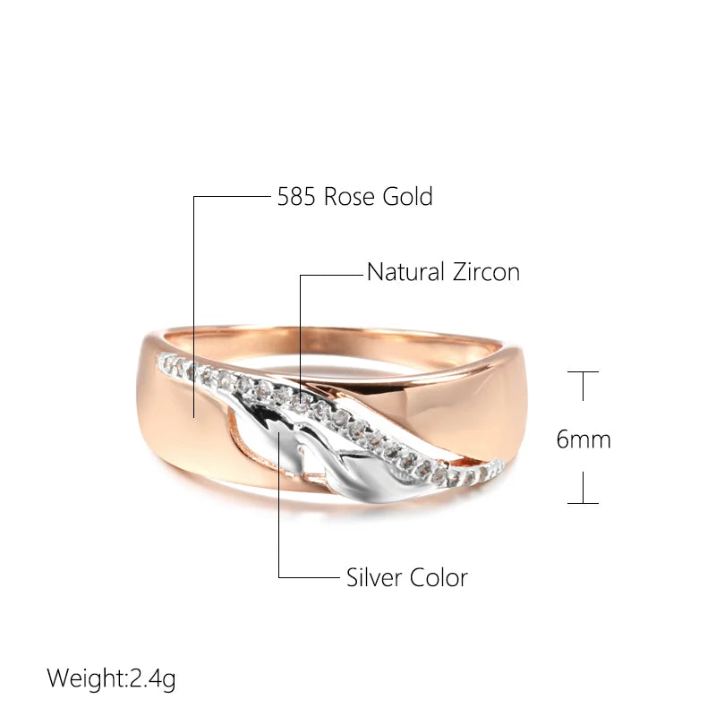 Rose Gold & Silver Dual-Colour Luxury Rings