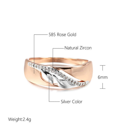 Rose Gold & Silver Dual-Colour Luxury Rings